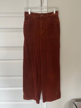 Forever 21 Rust Corduroy high waist wide leg pant